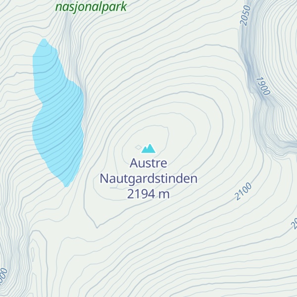 Map of Austre Nautgardstinden