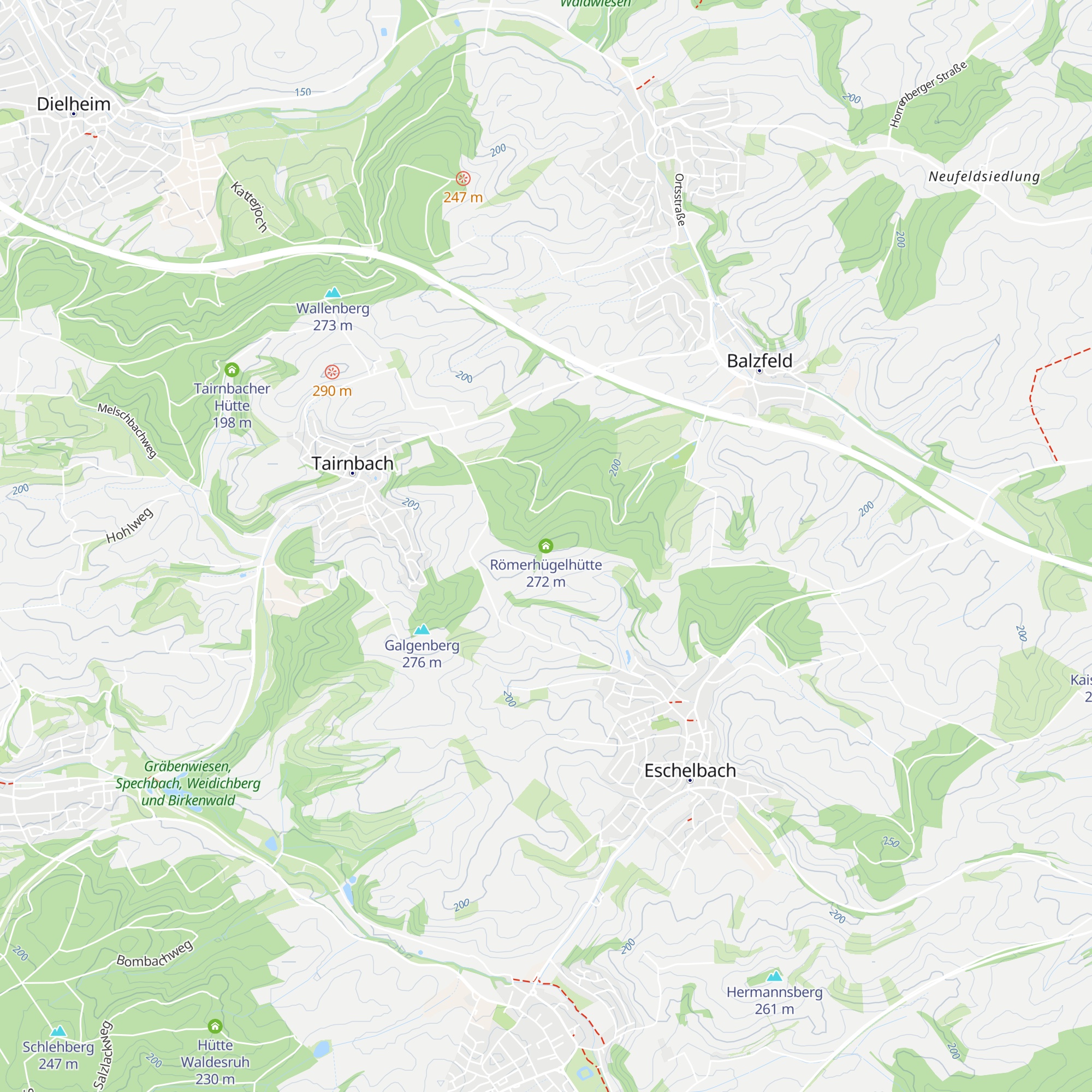 Römerhügelhütte map