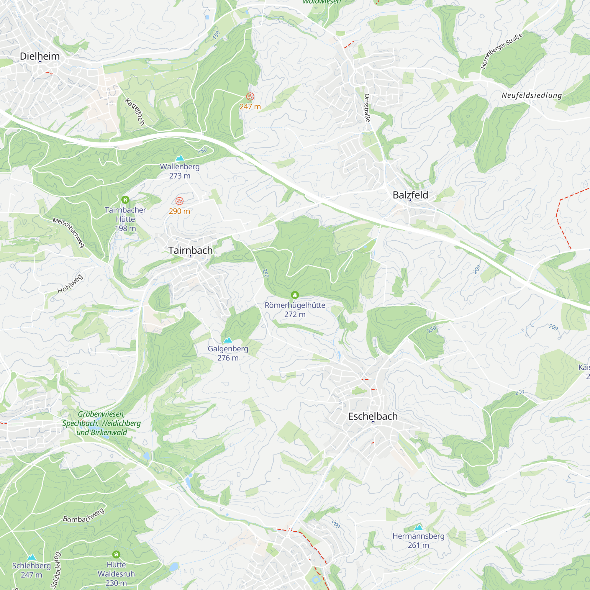 Römerhügelhütte map