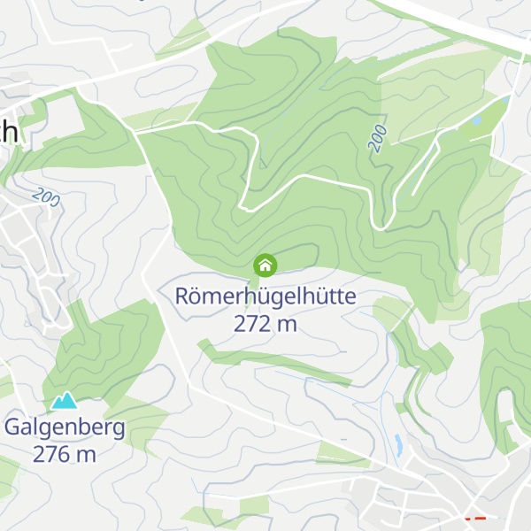 Map of Römerhügelhütte