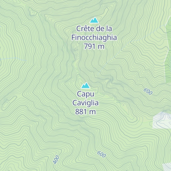 Map of Capu Caviglia
