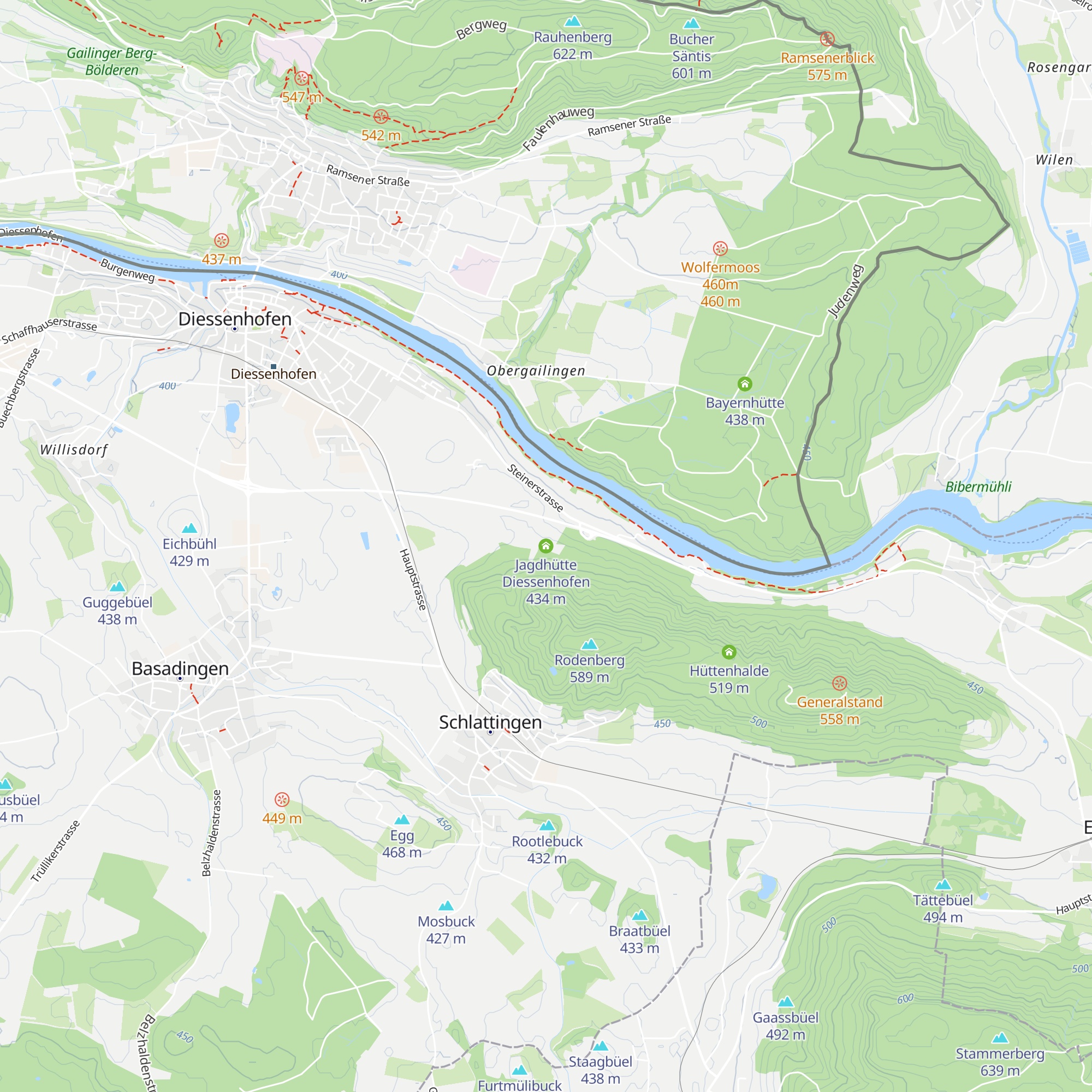 Jagdhütte Diessenhofen map