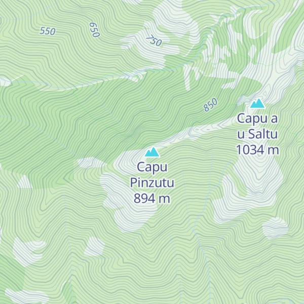Map of Capu Pinzutu