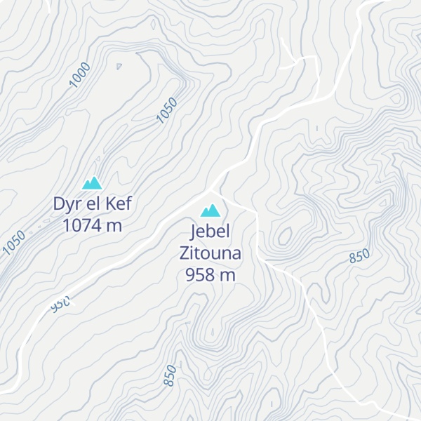 Map of Jebel Zitouna