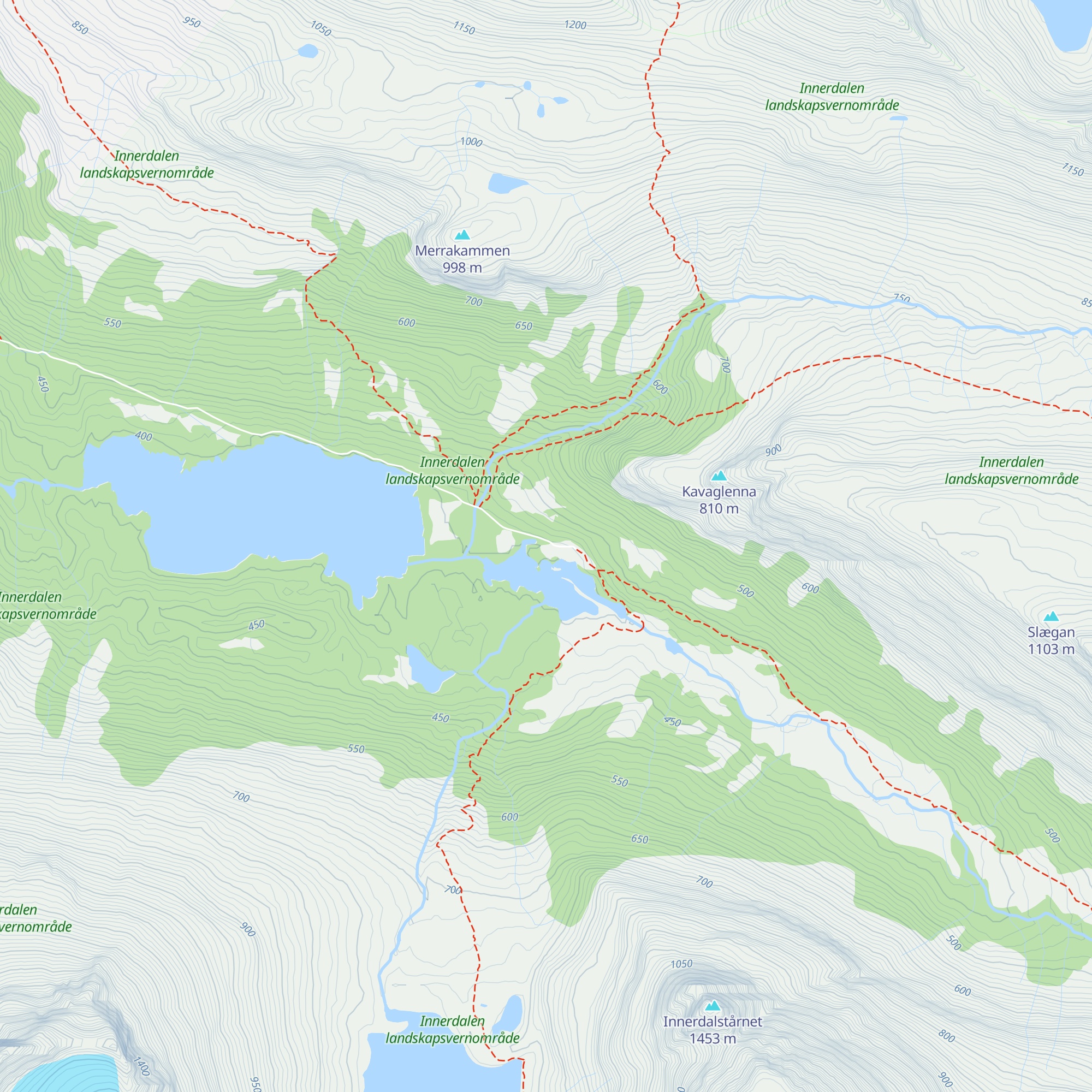 Innerdal Turisthytte map