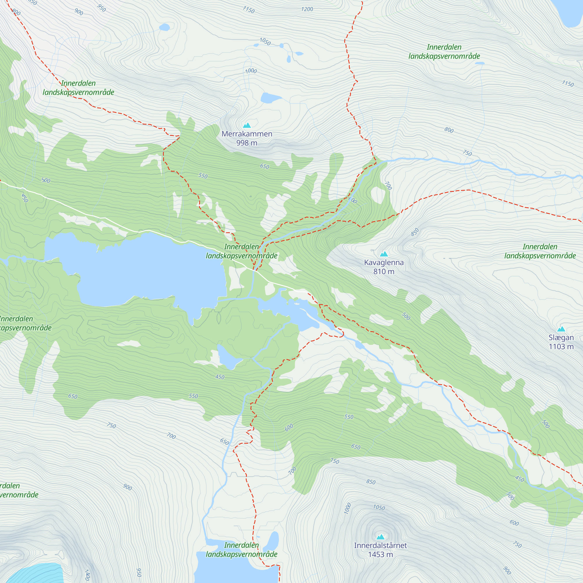 Innerdal Turisthytte map