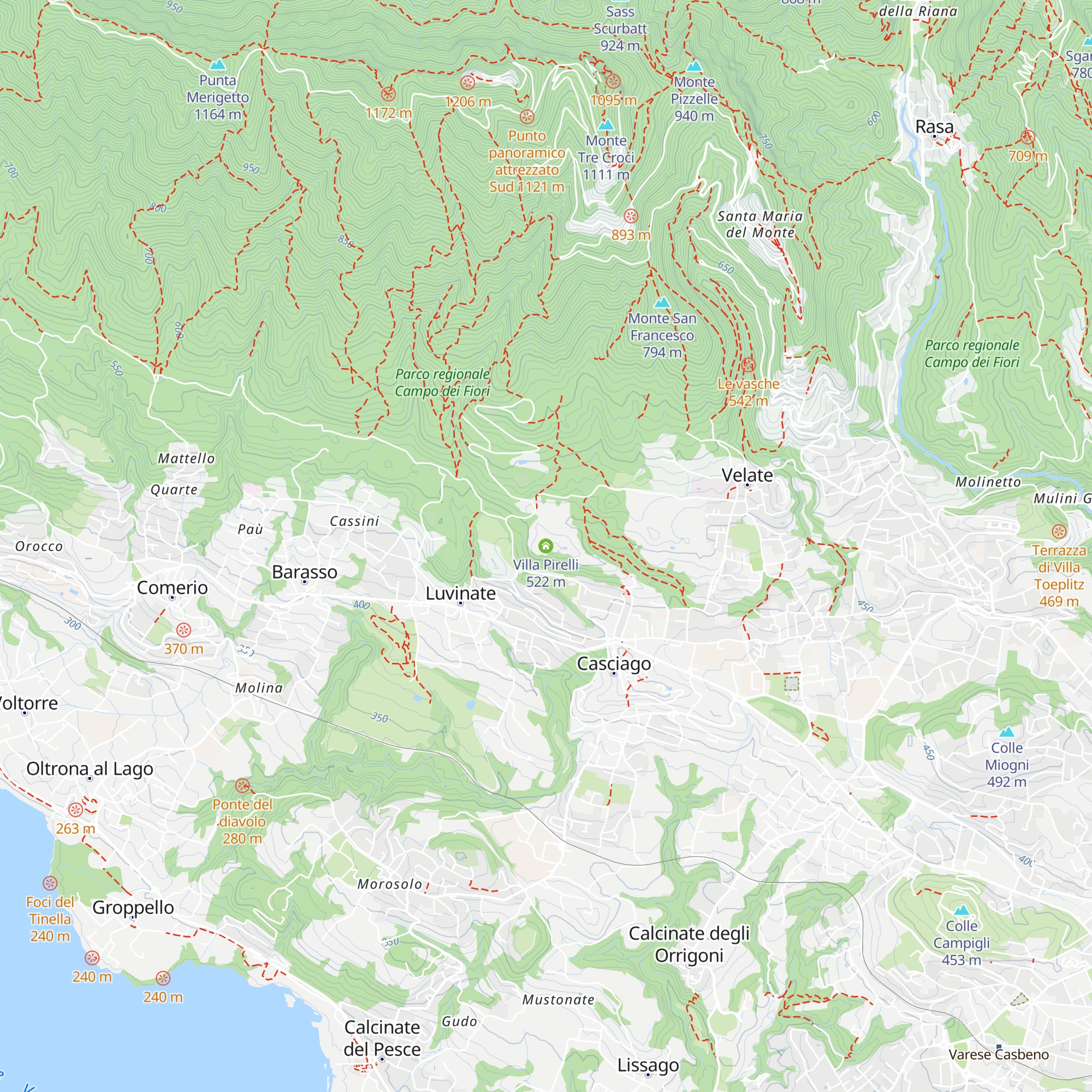 Villa Pirelli map