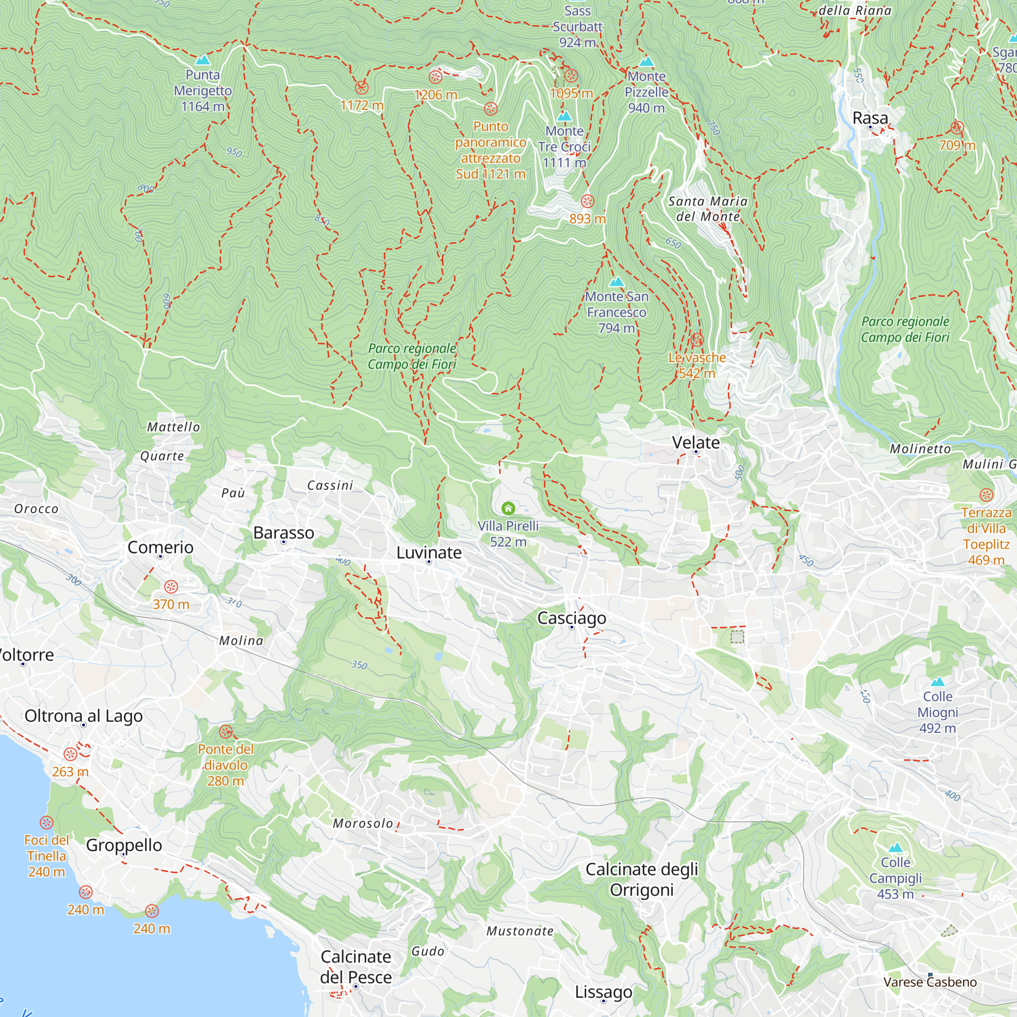 Villa Pirelli map