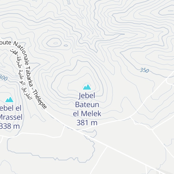 Map of Jebel Bateun el Melek