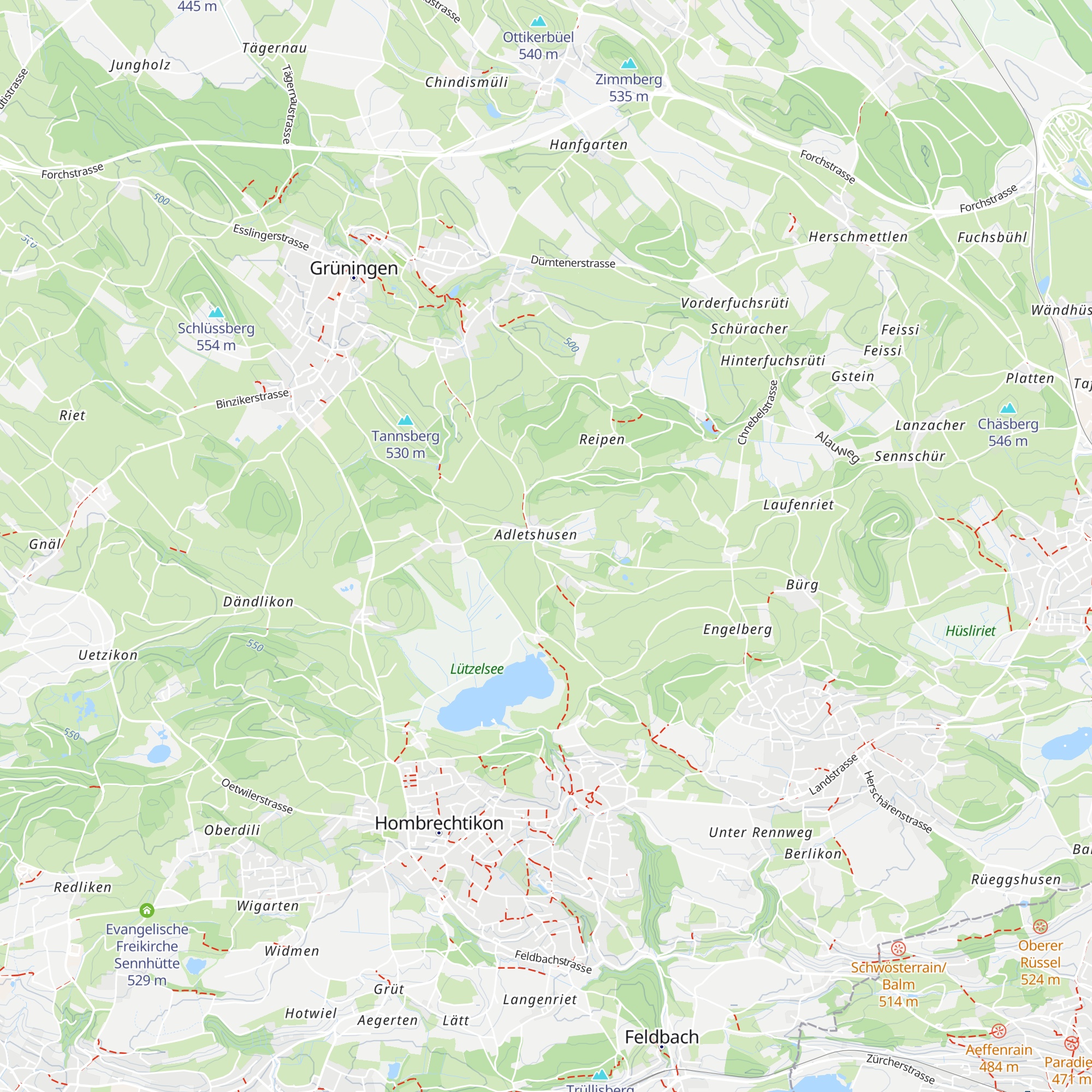Sennhütte Adletshusen 1870–1978 map