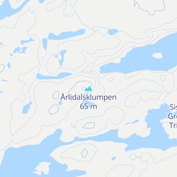 Map of Årlidalsklumpen