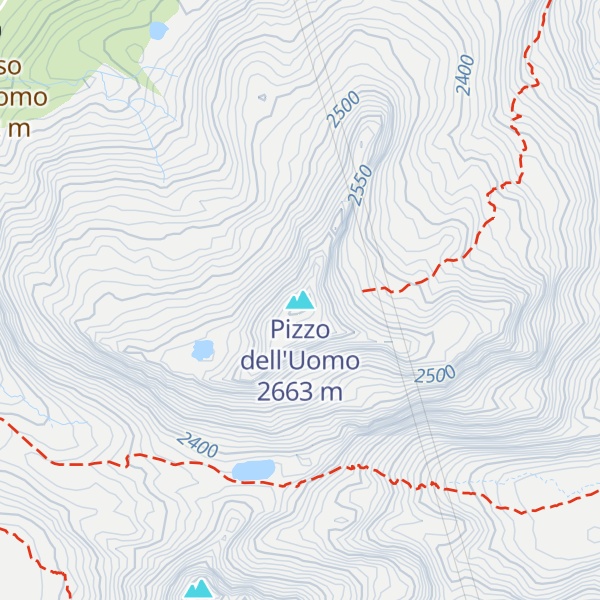 Map of Pizzo dell'Uomo