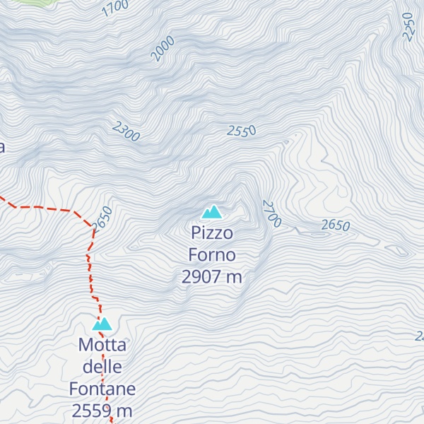 Map of Pizzo Forno