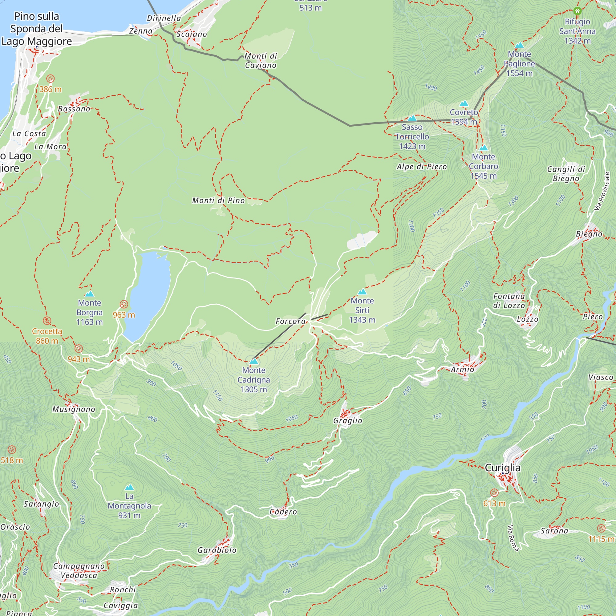 Rifugio Forcora map