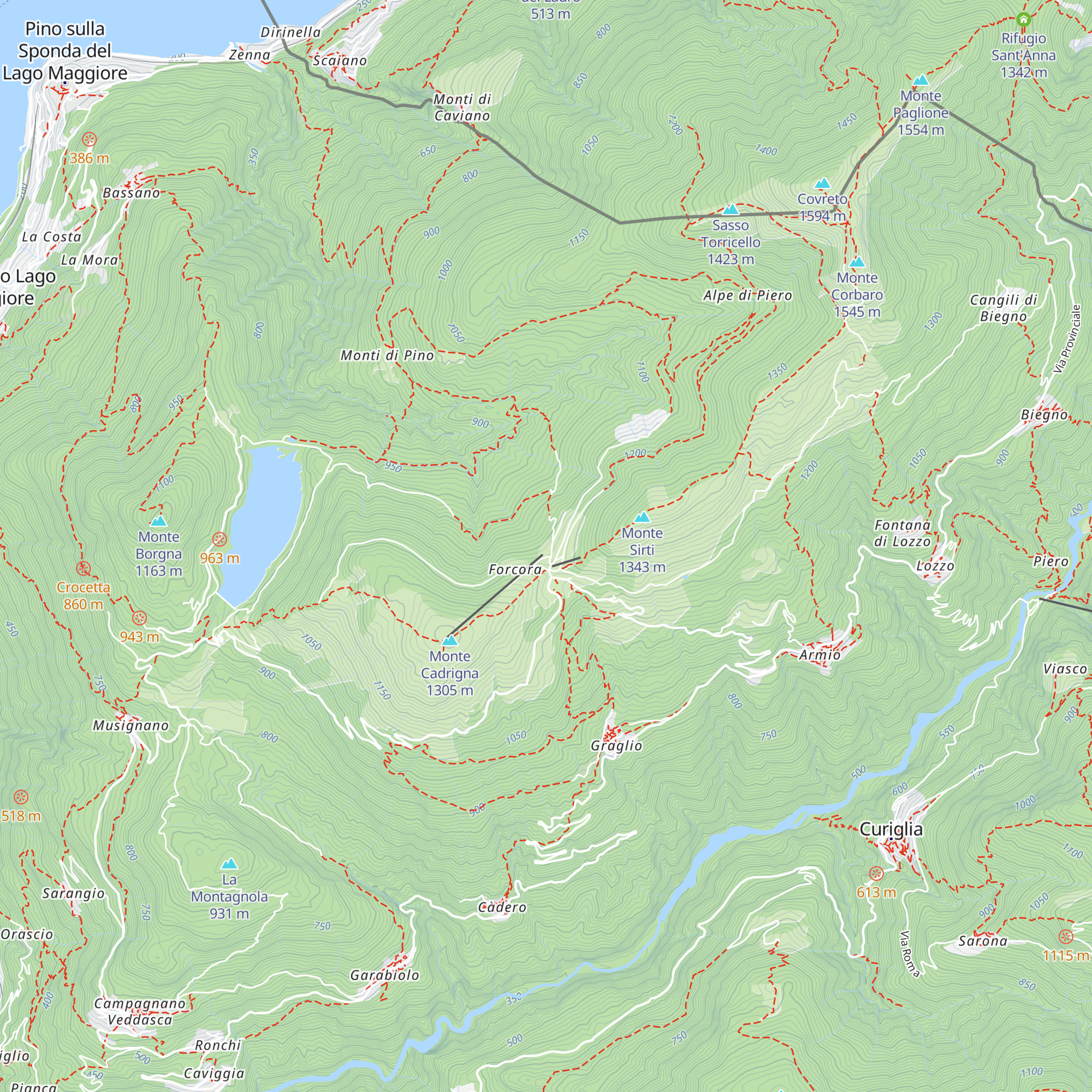 Rifugio Forcora map