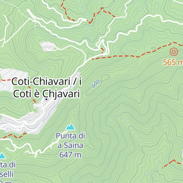 Map of Punta di u Caraponu
