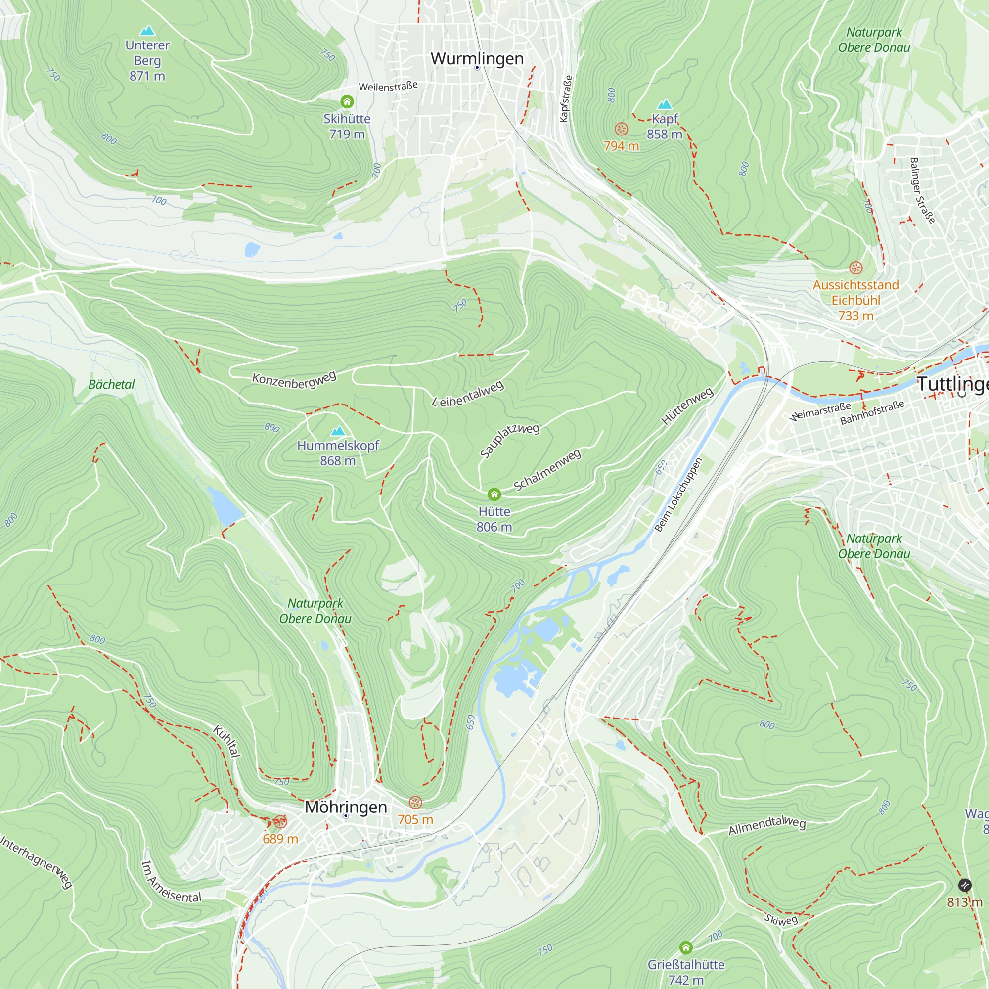 Hütte map
