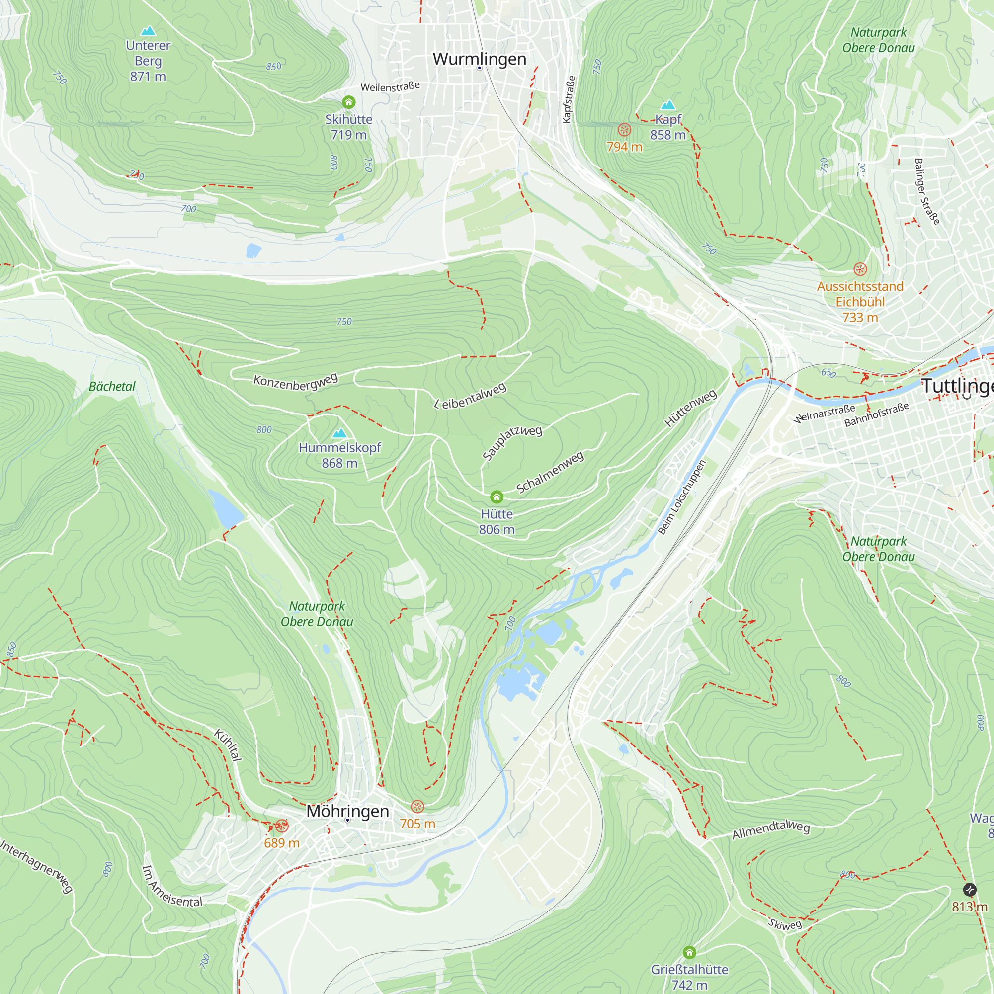 Hütte map