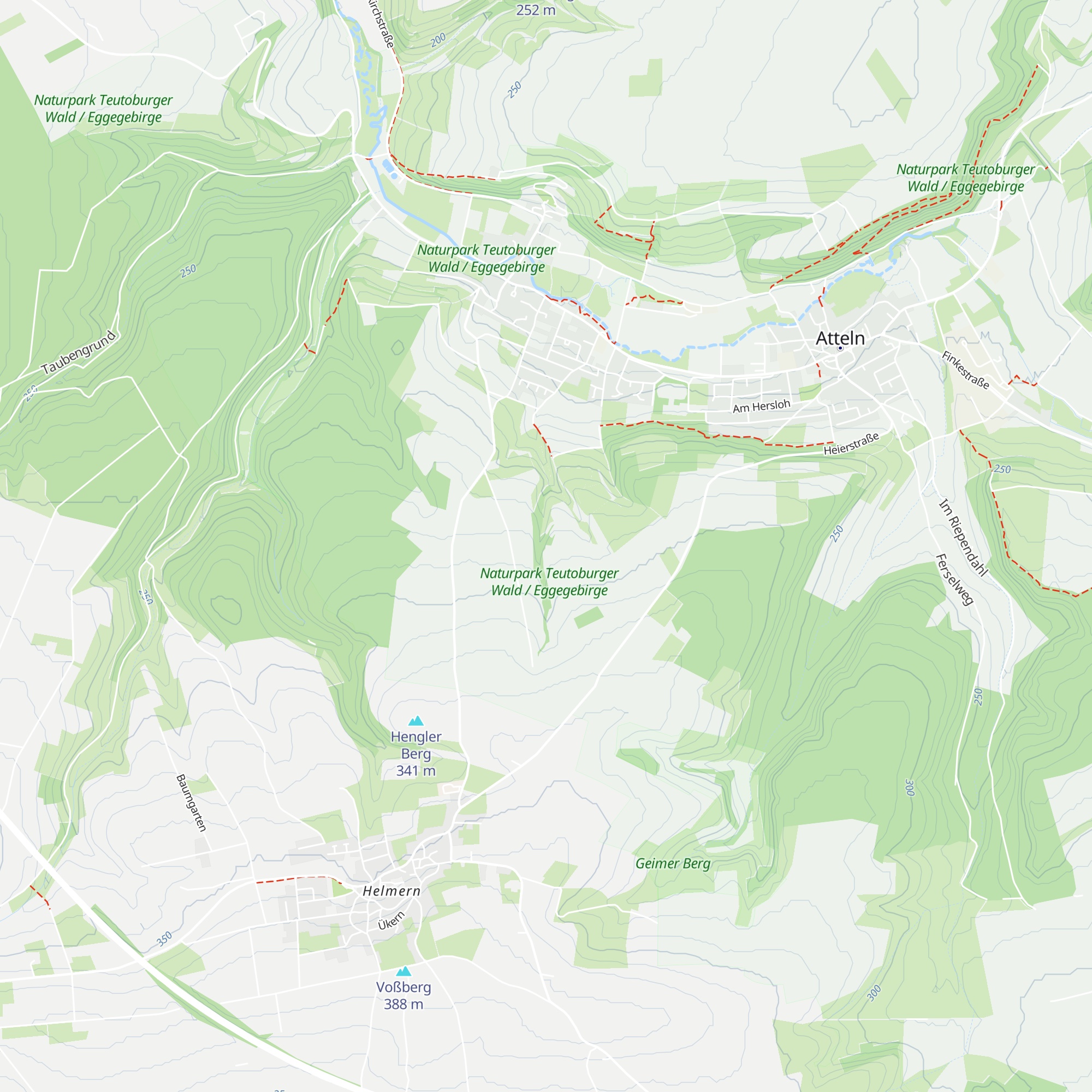 Wanderschutzhütte Hegering Atteln map