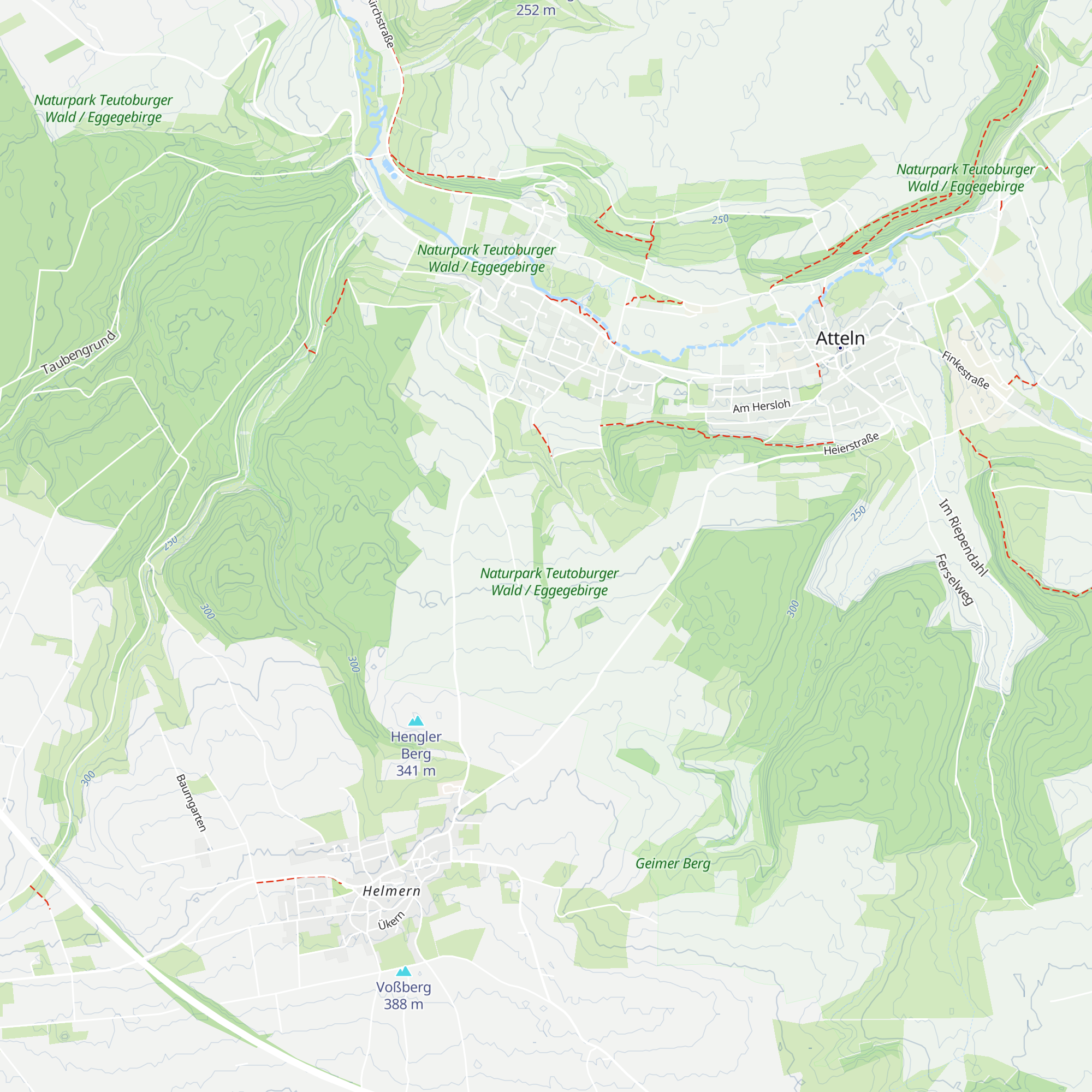 Wanderschutzhütte Hegering Atteln map
