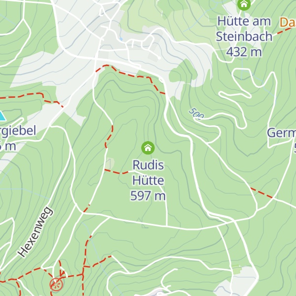 Map of Rudis Hütte