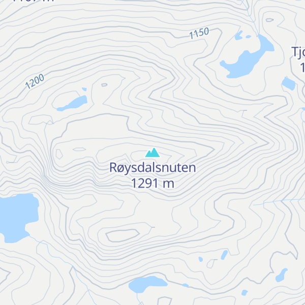 Map of Røysdalsnuten