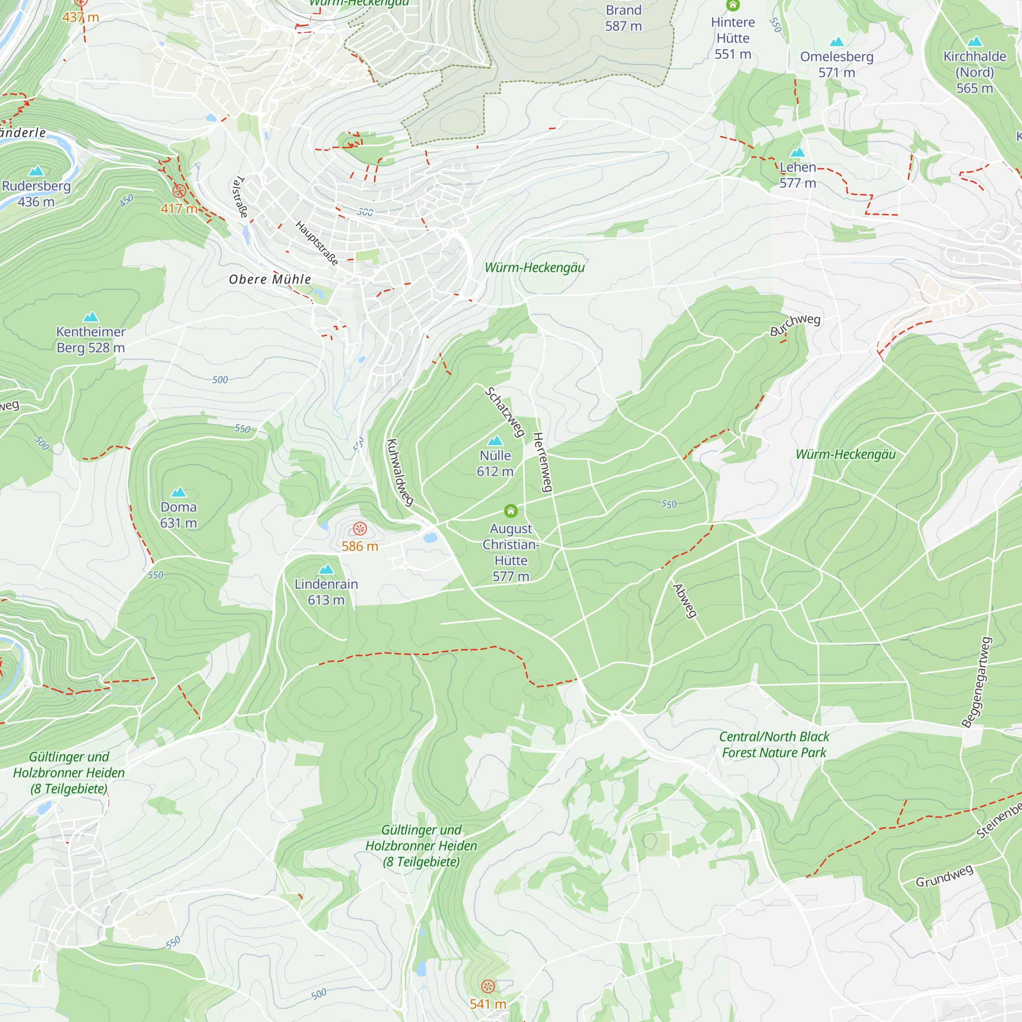 August Christian-Hütte map