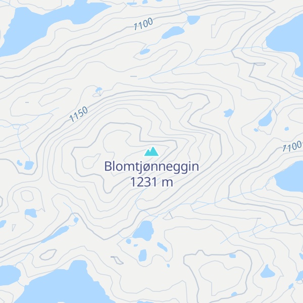 Map of Blomtjønneggin