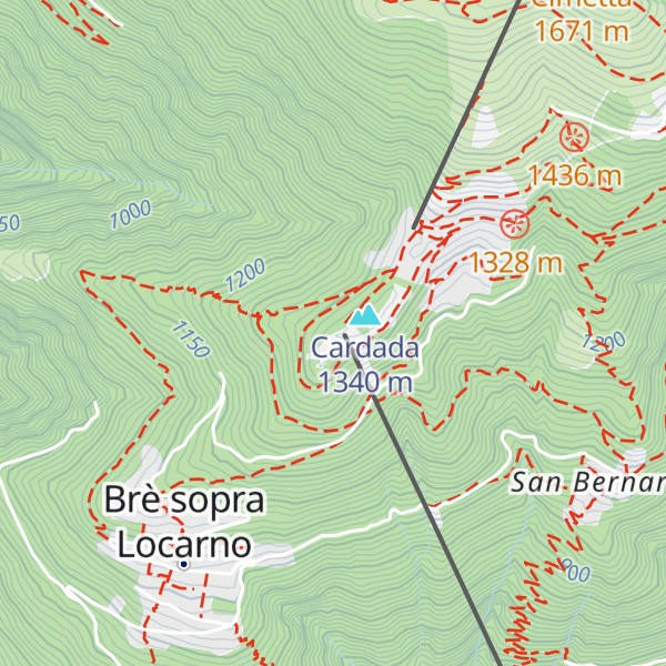 Map of Albergo Ristorante Cardada