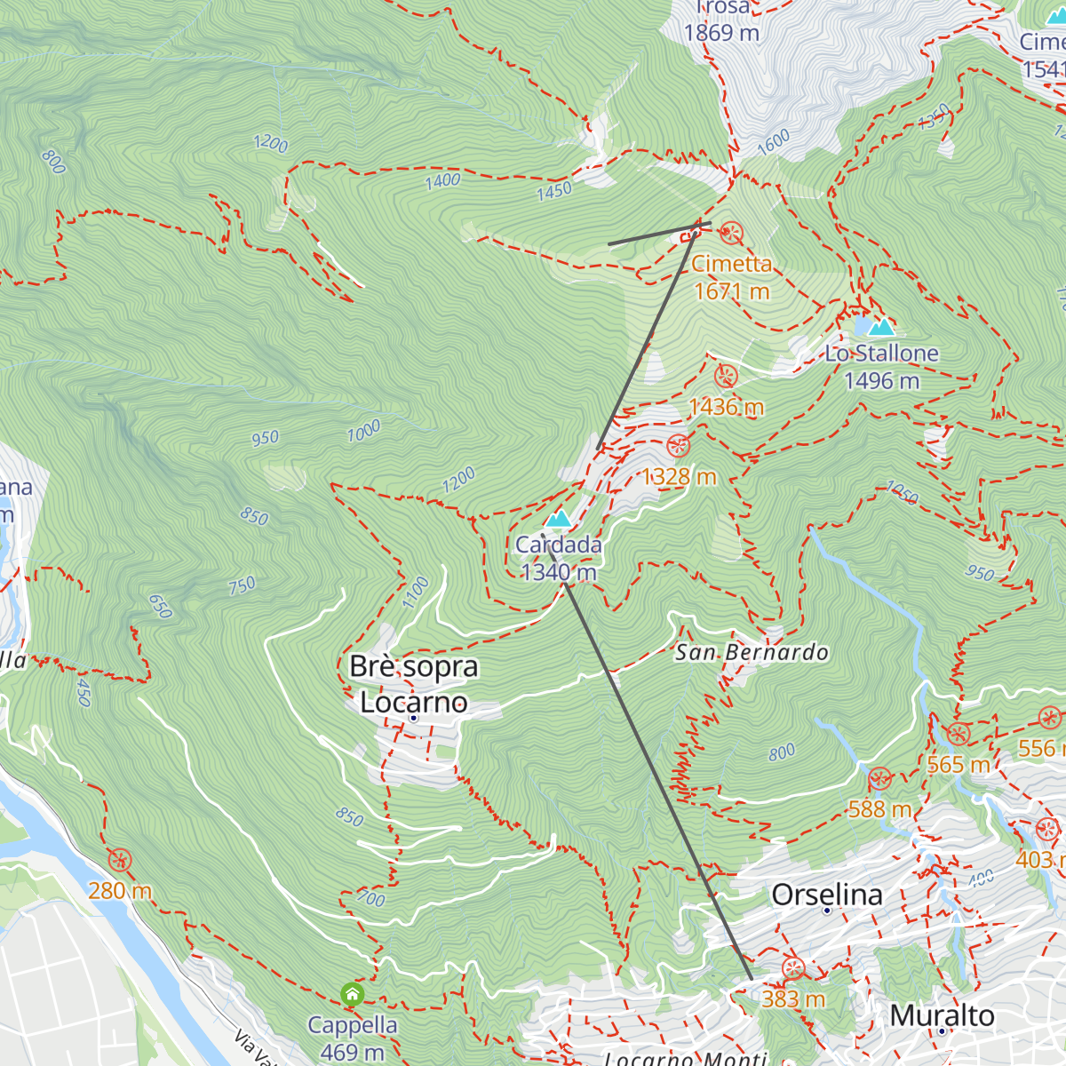 Albergo Ristorante Cardada map