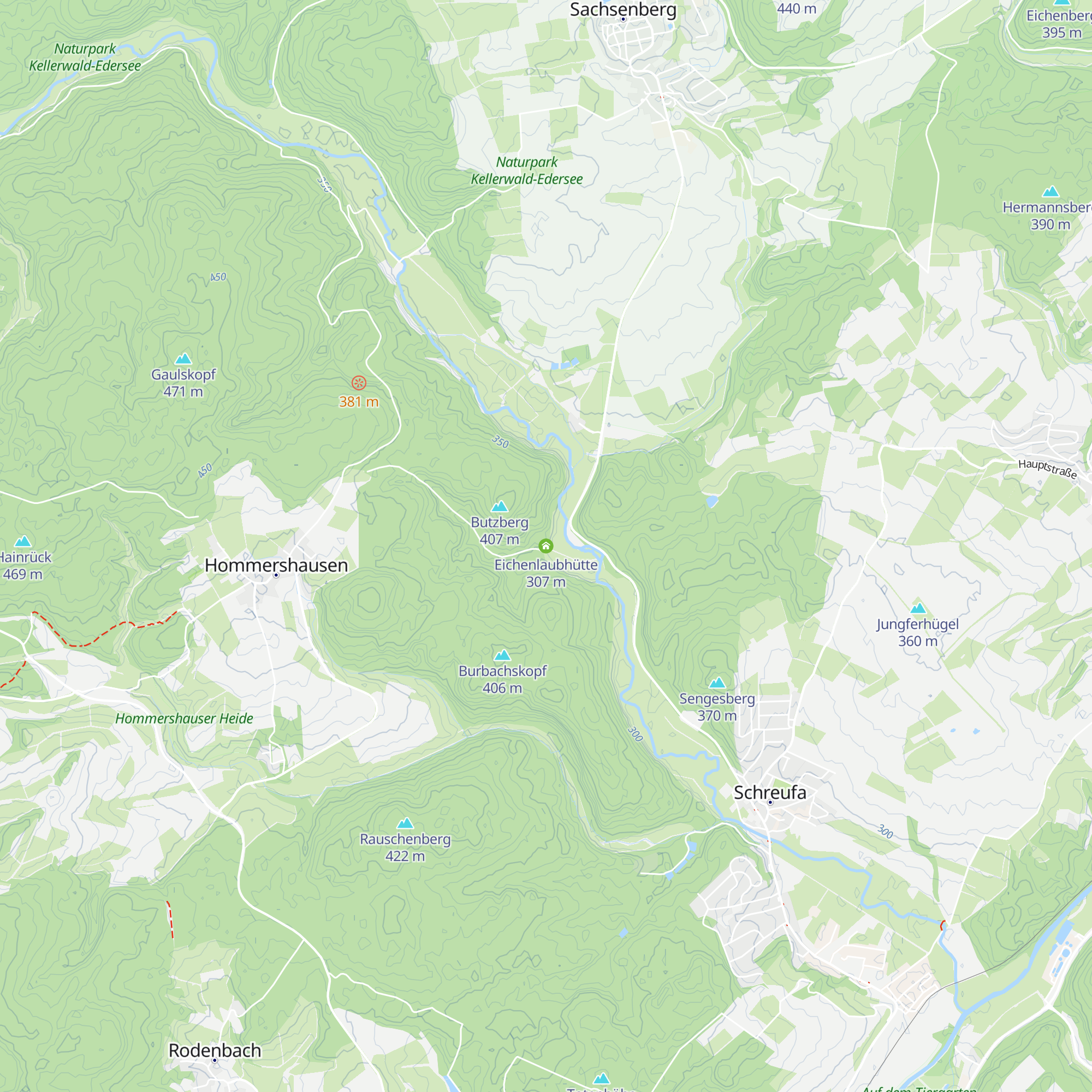Eichenlaubhütte map
