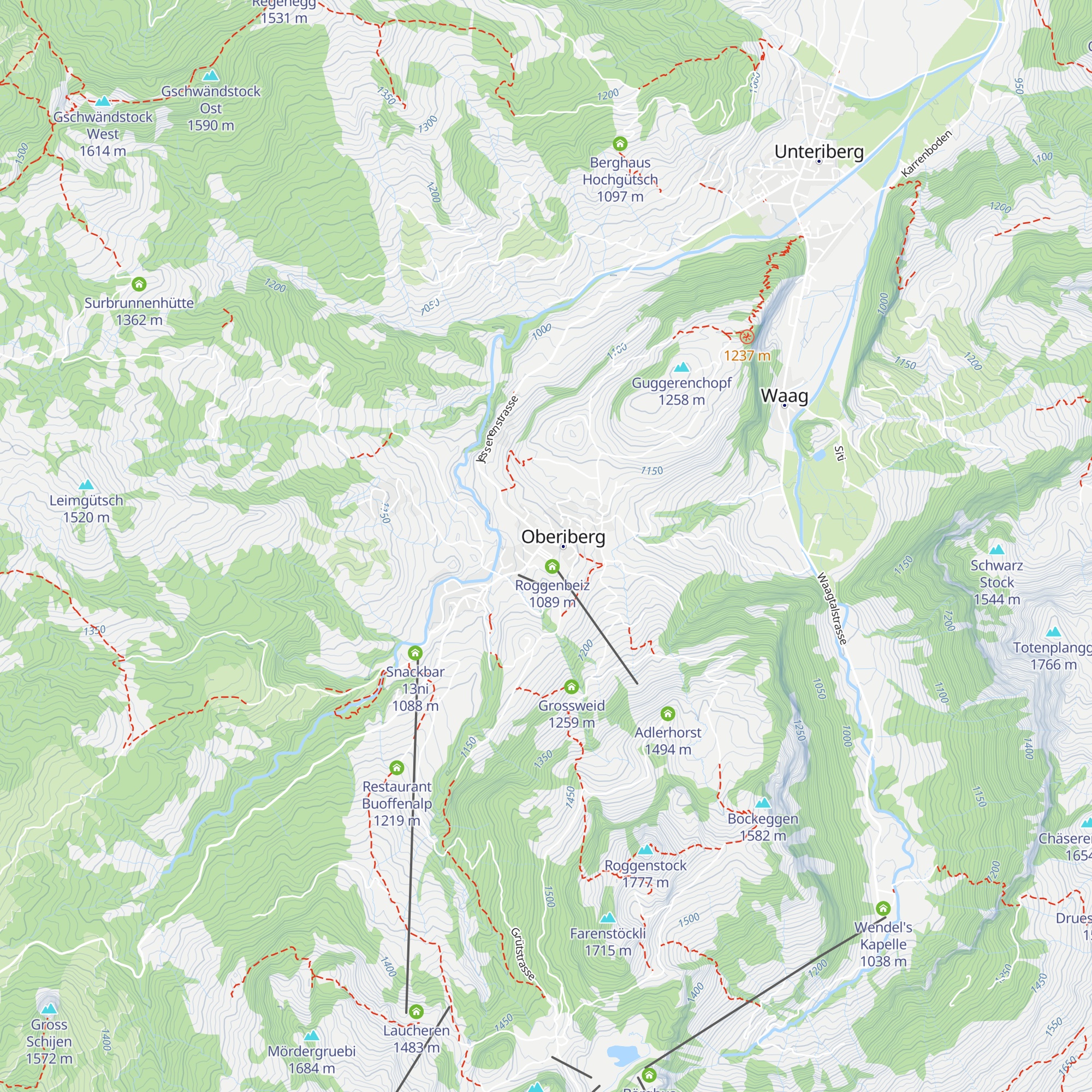 Tourismusbüro Oberiberg map