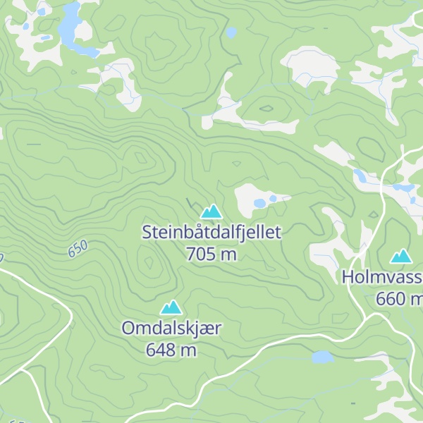 Map of Steinbåtdalfjellet