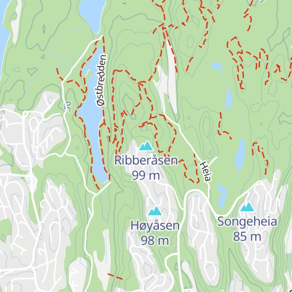 Map of Ribberåsen