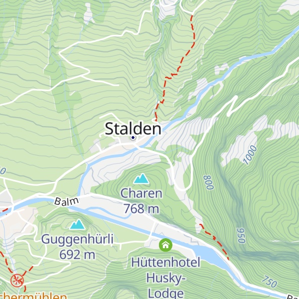 Map of Hölloch Center Muotathal Trekking Team