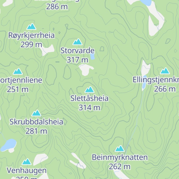 Map of Slettåsheia