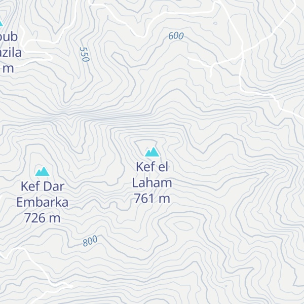 Map of Kef el Laham