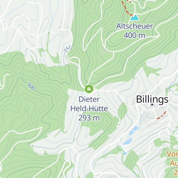 Map of Dieter Held-Hütte