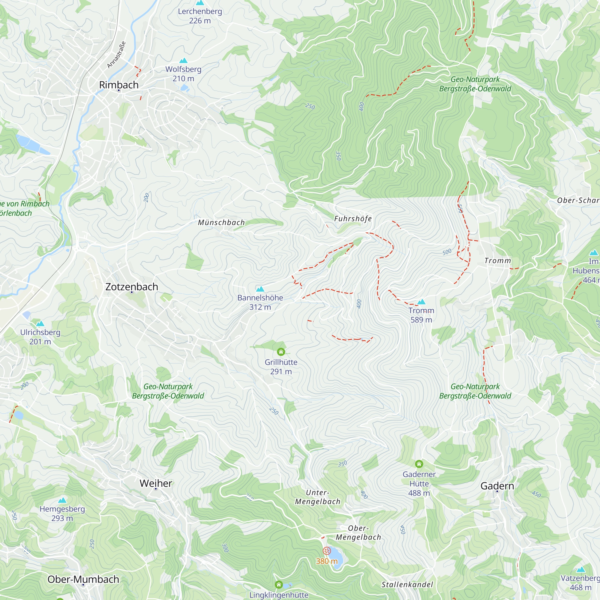 Grillhütte Zotzenbach map
