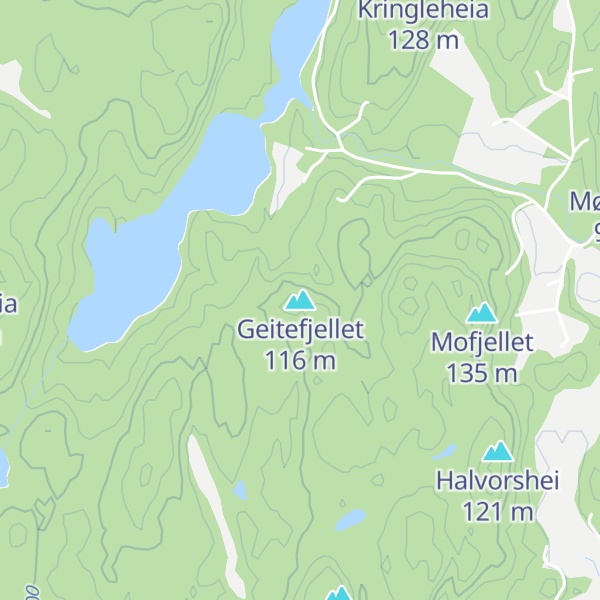 Map of Geitefjellet