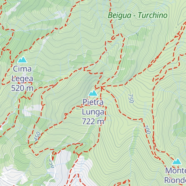 Map of Pietra Lunga