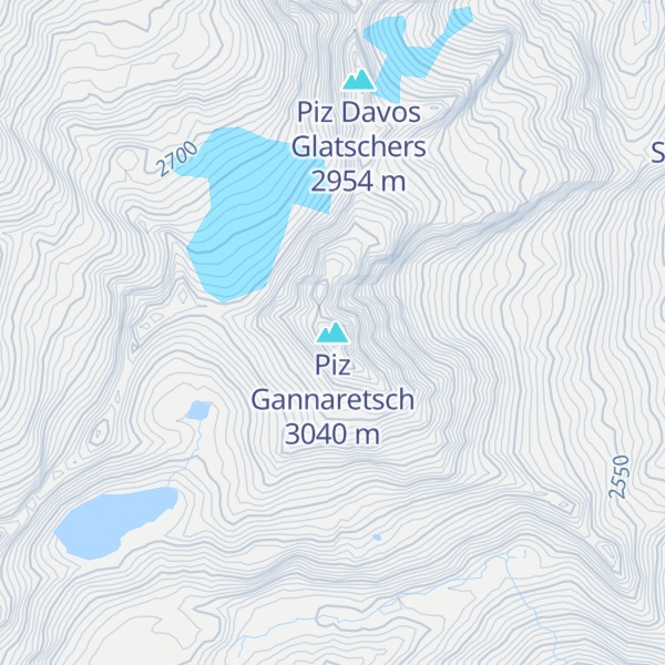 Map of Piz Gannaretsch