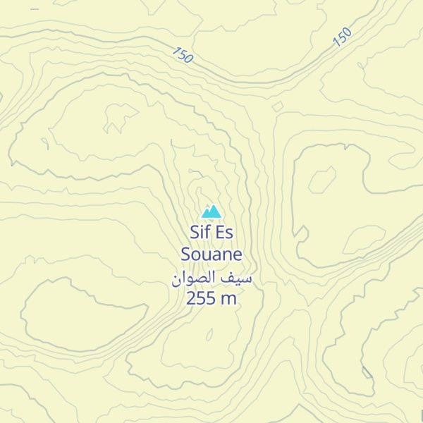 Map of Sif Es Souane سيف الصوان