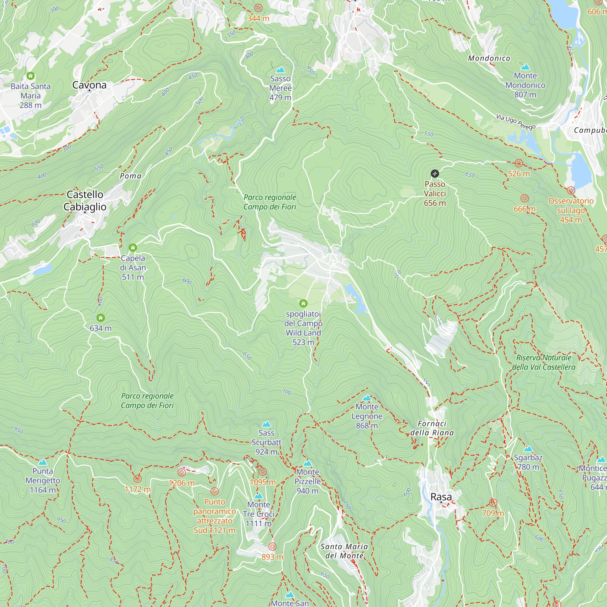 spogliatoi del Campo Wild Land map