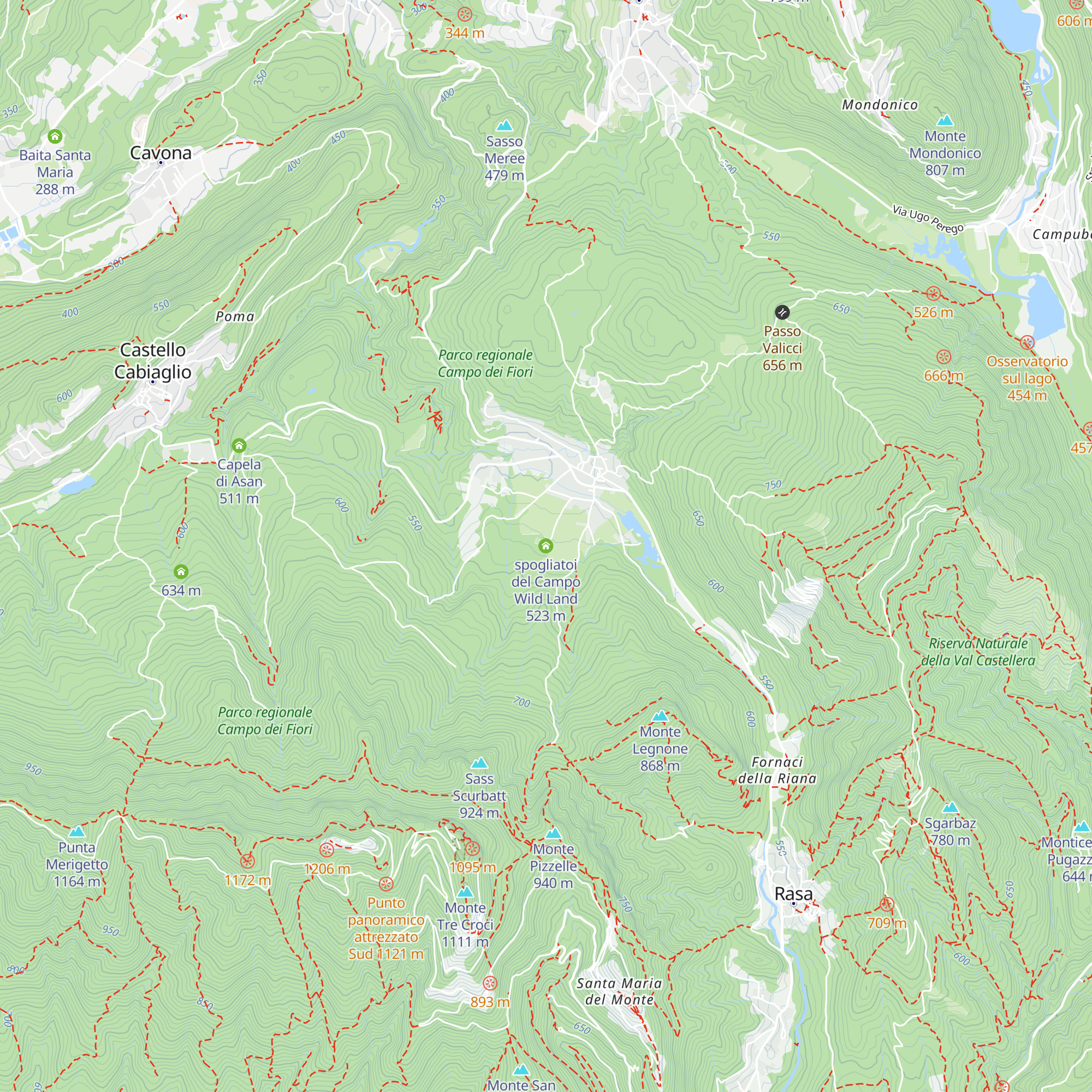 spogliatoi del Campo Wild Land map