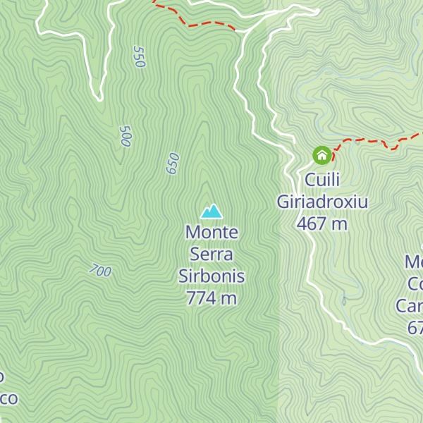 Map of Monte Serra Sirbonis