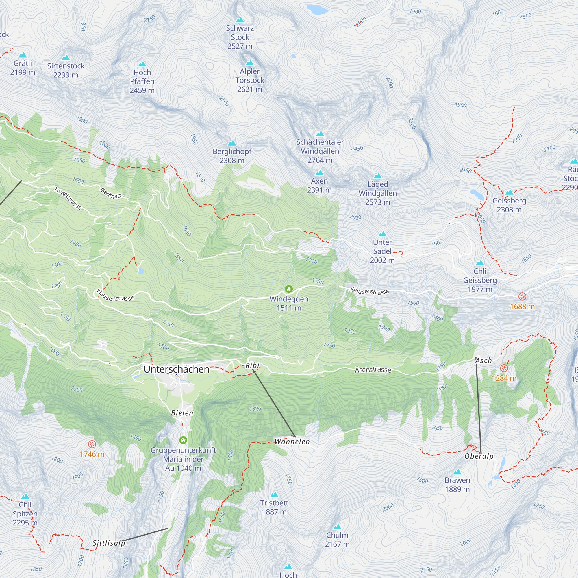 Windeggen map