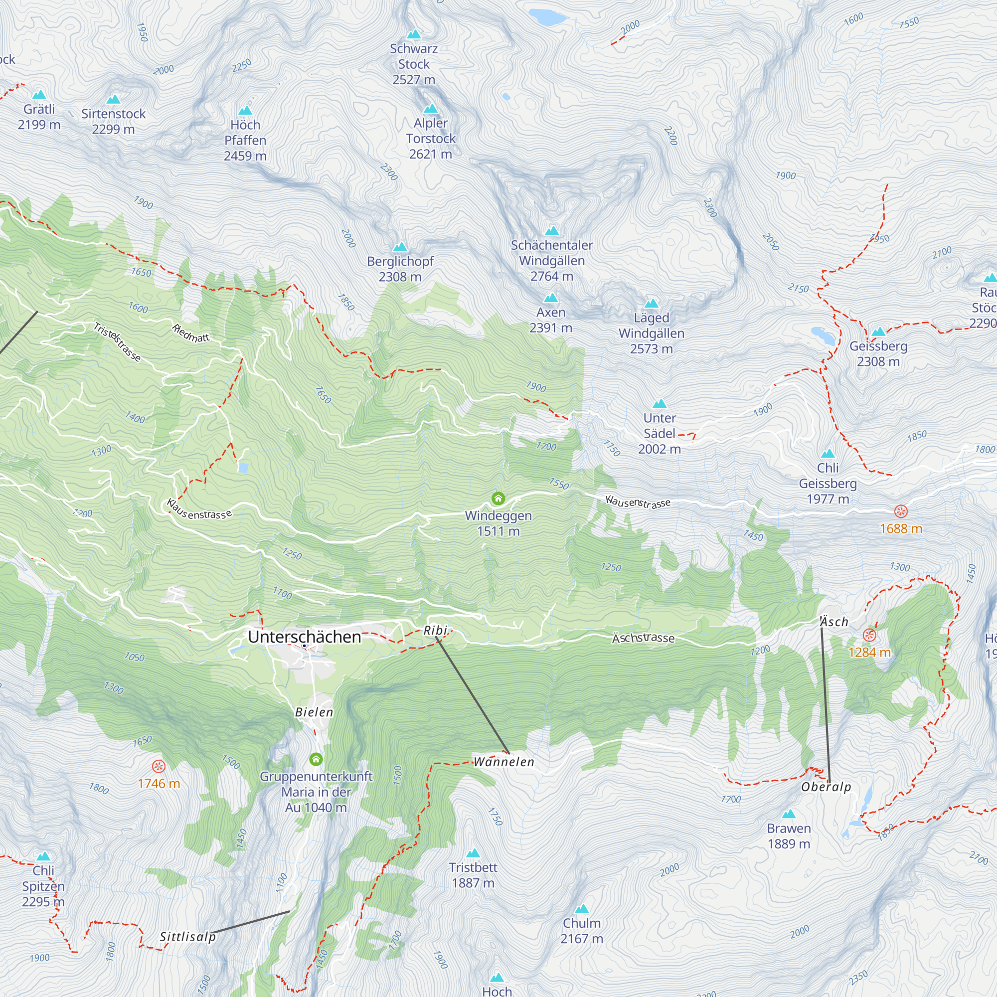 Windeggen map