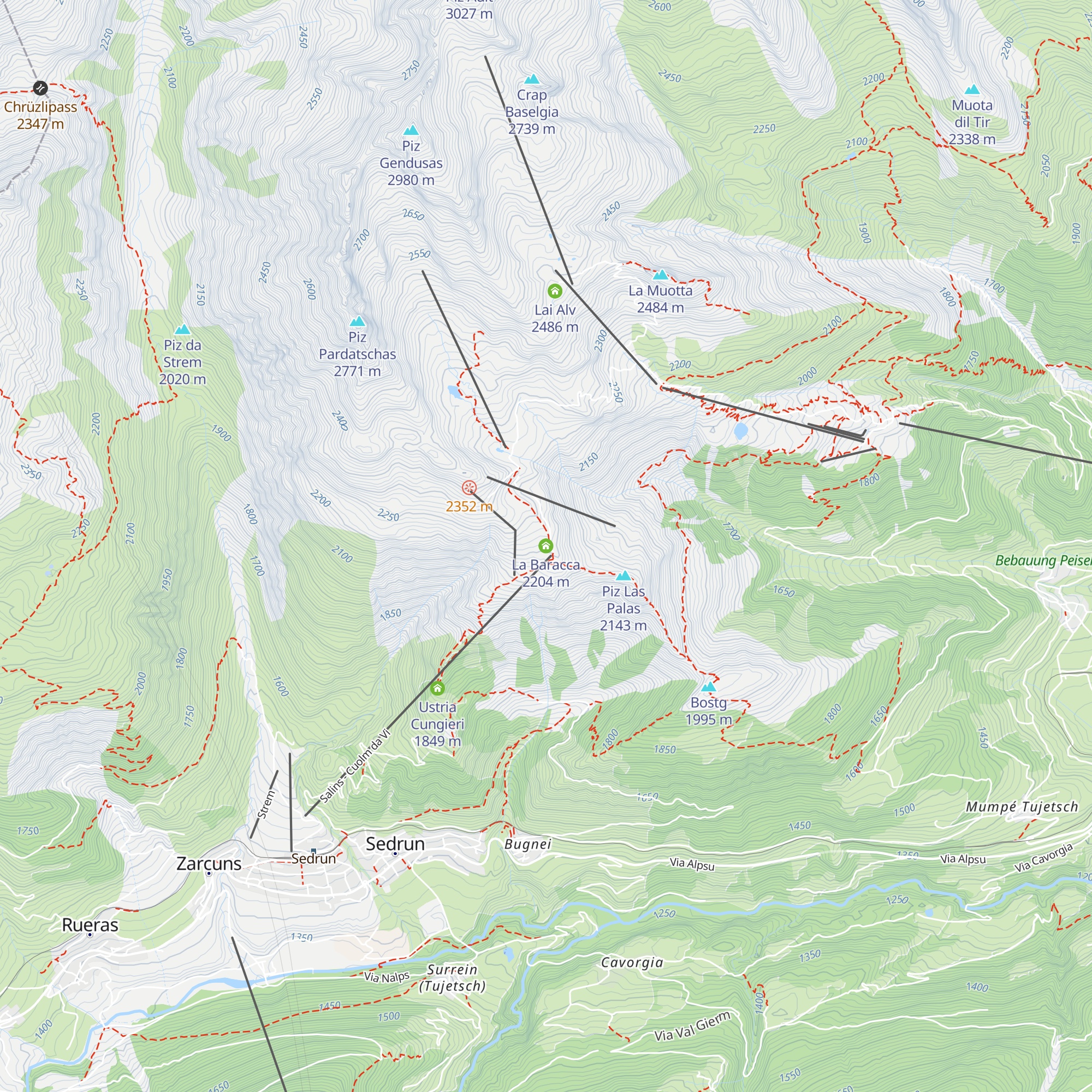 La Baracca map