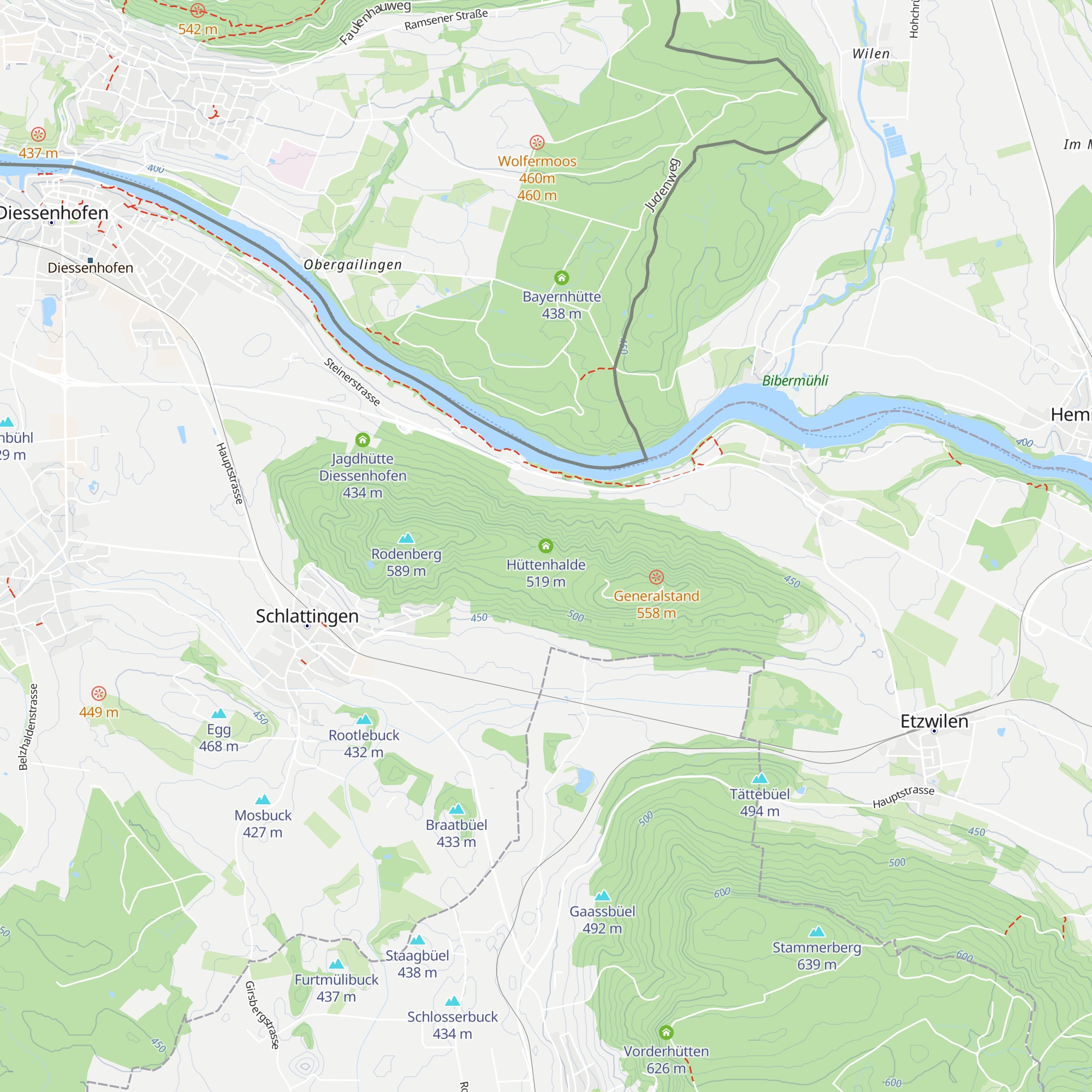 Hüttenhalde map